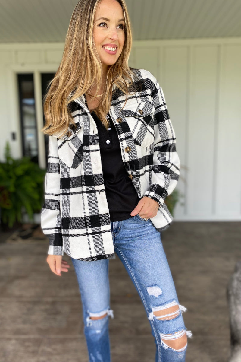 The Black and White Plaid Jacket