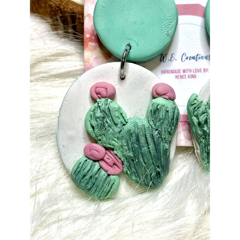 Handmade Cactus Earrings