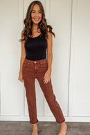 Espresso Boyfriend Denim by Risen