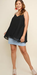 Plus V-Neck Tunic Tank