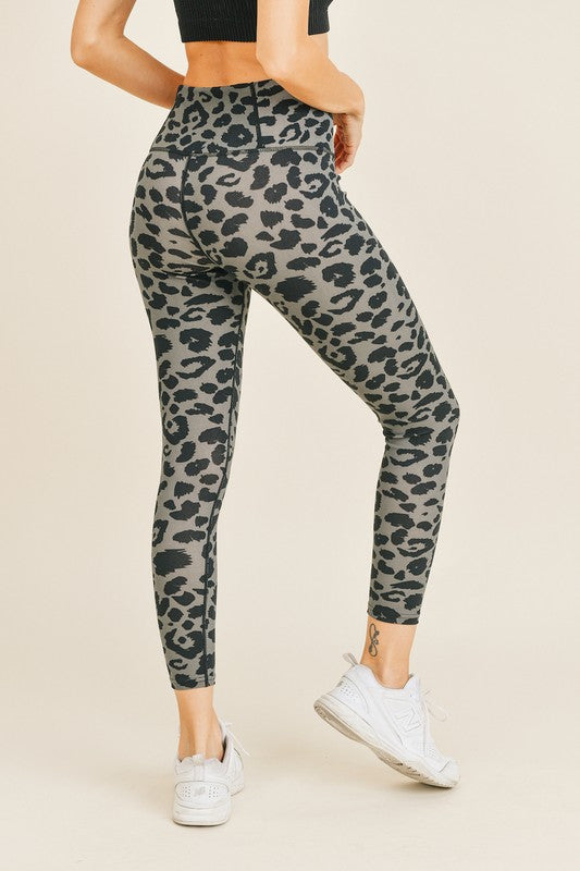 Grey Leopard Leggings