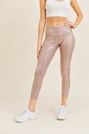 Rose Gold Leopard Leggings
