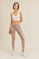 Rose Gold Leopard Leggings