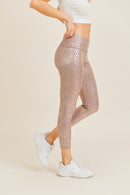 Rose Gold Leopard Leggings