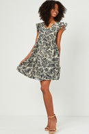 Adrianne Botanical Print Dress
