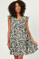 Adrianne Botanical Print Dress