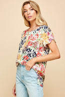 The Rebekah Tropical Print Top