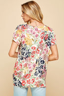 The Rebekah Tropical Print Top