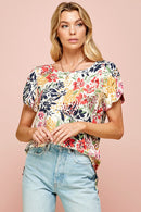 The Rebekah Tropical Print Top