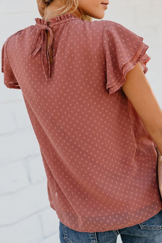 The Torrie Smocked Dotted Top