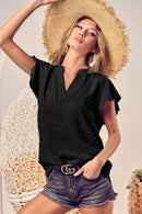 The Becky Swiss Dot V-Neck