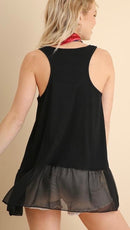 Flowy Mixed Media Tank