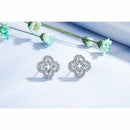 Four Leaf Clover Rhinestone Studs