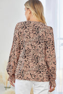 Paisley Print Top