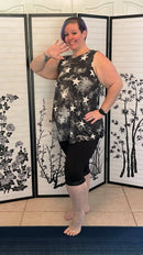 Sleeveless Stars Tank- Black(23)