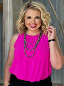 Vicky Fuschia Sleeveless Top