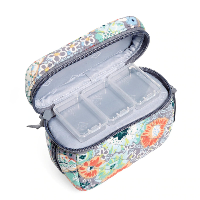 Vera Bradley - Deluxe Travel Pill Case in Citrus Paisley