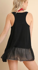 Flowy Mixed Media Tank