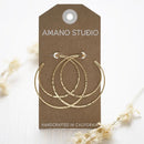 Hammered Double Hoop Earrings