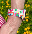 Multi Color Cheetah Apple Watch Band