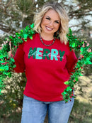 Christmas Chenille Applique Sweatshirt