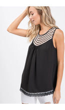 Double Trim Woven Top