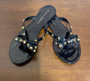 Studded Flat Flip Flop Sandals