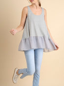 Flowy Mixed Media Tank