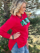 Christmas Chenille Applique Sweatshirt