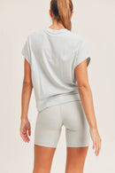 Tiana Twist-Front Crew Neck Tee