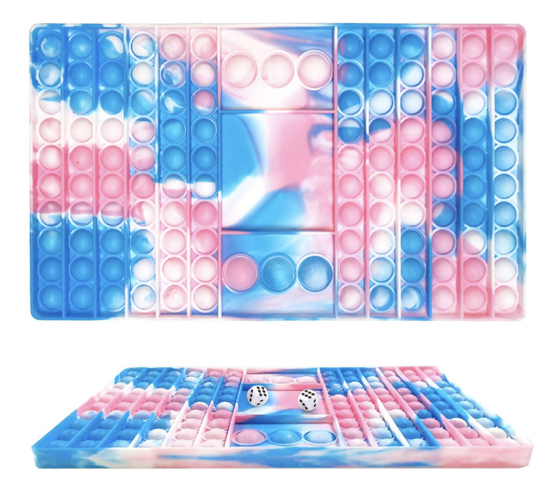 Blue and Pink Fidget Pop It Gameboard