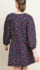 Floral Print Tie Waist Dress