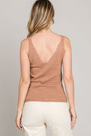 Fine Knit V-Neck Tank