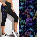 Customs- Pattern  Dragonfly Pocket Capris(80)