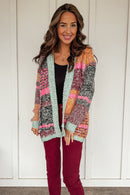 Abstract Oversized Cardigan