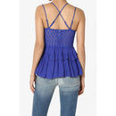 Crochet Lace Peplum Cami- 3 Colors (528)