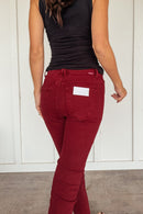 Wine Colored Skinny Denim by Risen