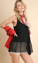 Flowy Mixed Media Tank