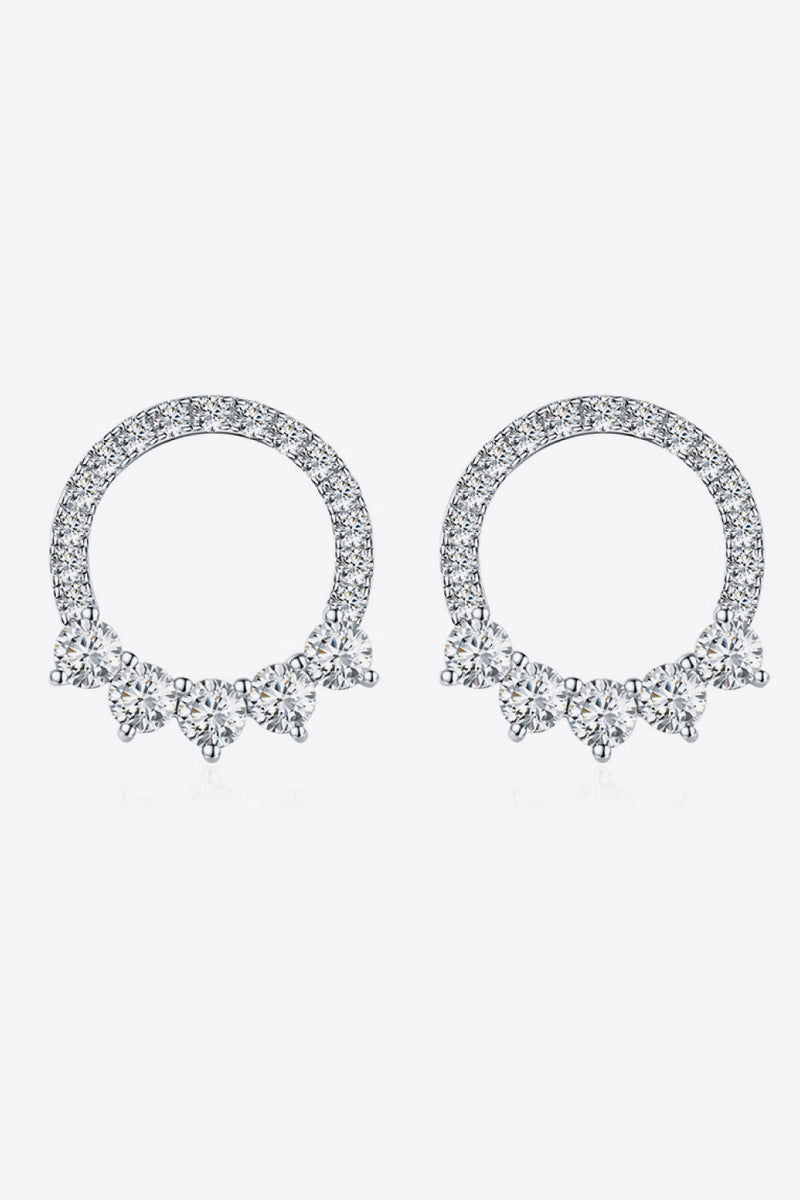 Moissanite Platinum-Plated Earrings