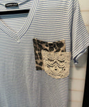 Double Pocket Striped Top(194)