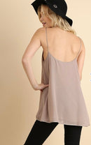 V-Neck Chiffon Tunic Tank