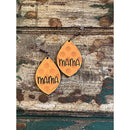 copper holographic mama earrings