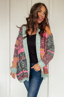 Abstract Oversized Cardigan