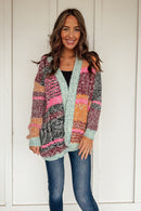 Abstract Oversized Cardigan