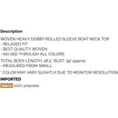 Rolled Sleeve Boat Neck Top