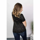 Olivia in Gorgeous Foiled Stars Tee