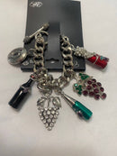 Silver Wine Spirits Charm Bracelet