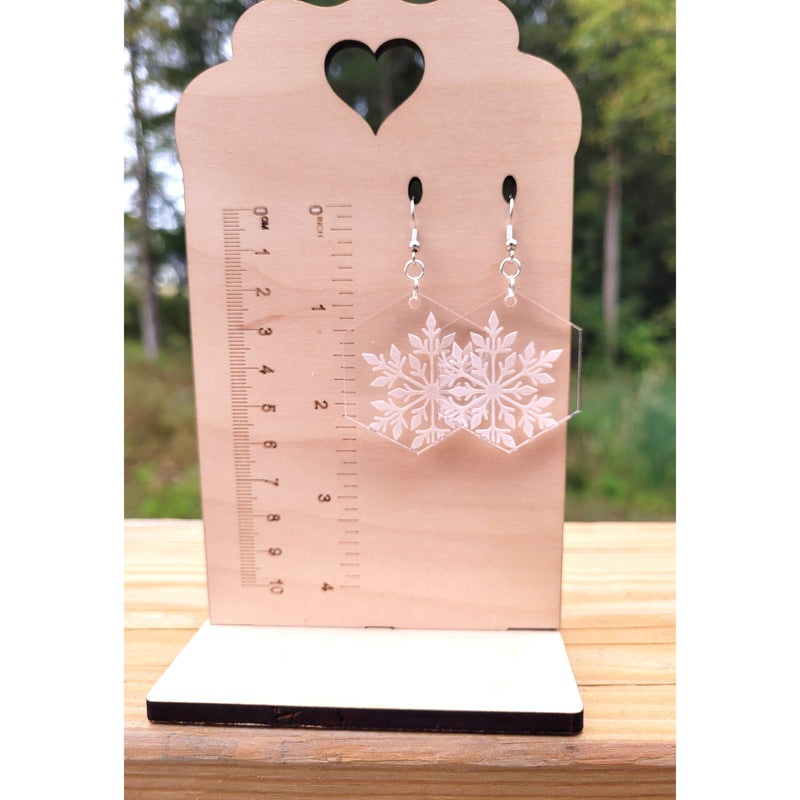 Engraved Snowflake earrings