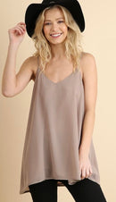V-Neck Chiffon Tunic Tank