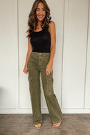 Trisha Olive Cargo Denim by Risen